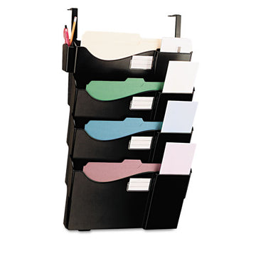 Universal® Grande Central Filing System, Seven Pocket, Wall Mount, Plastic, Black freeshipping - TVN Wholesale